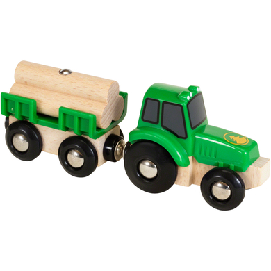 Levně BRIO Traktor s přívěsem se dřevem 33799