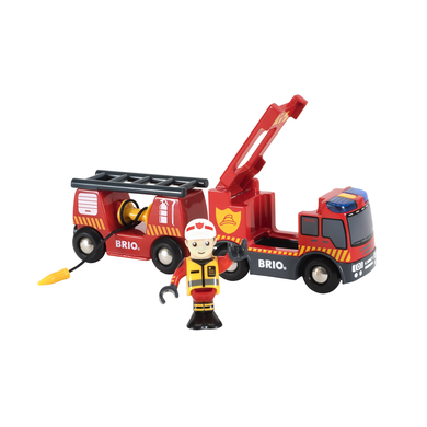 BRIO Camion de pompier son et lumière 33811