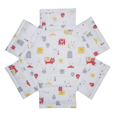 Schardt Matelas de parc bébé hexagonal monstres 122x106 cm