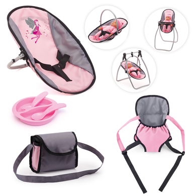 bayer Design Set d'accessoires pour poupée rose/gris 7720800
