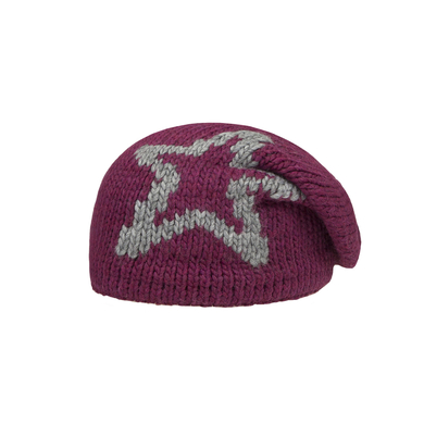 Döll Girl s Casquette tricotée étoile rouge foncé