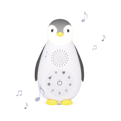 Image of ZAZU ZOE - Pinguino luce notturna con suoni Bluetooth, grigio