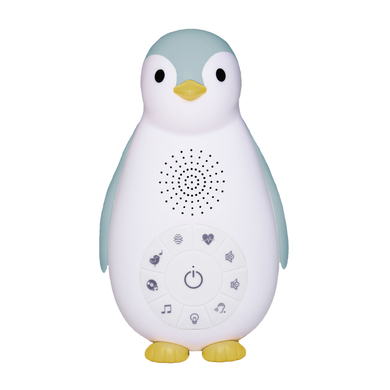 ZAZU Boîte à musique Bluetooth Zoe le pingouin, veilleuse, bleu
