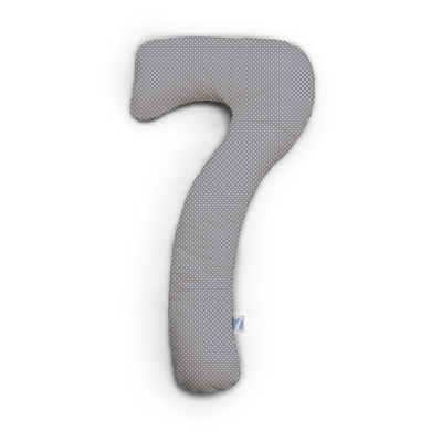 Image of THERALINE Fodera per cuscino my7 con traversina laterale Jersey pois grigio