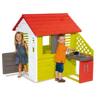 Smoby Naturhaus mit Sommerküche