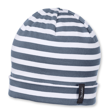 Sterntaler Beanie Slouch Striped Jersey Grå Blå