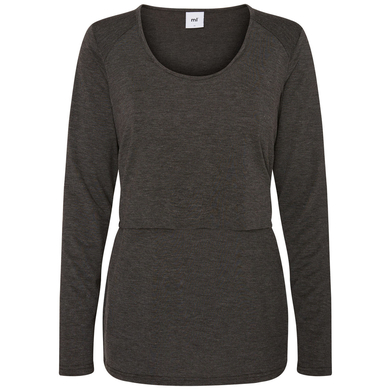 Mama;licious mama licious Omzettingslongsleeve mouwen van donkergrijs gemêleerd donkergrijs melange