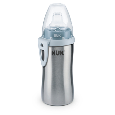 Image of NUK Biberon Active Cup in acciaio inossidabile blu da 12 mesi