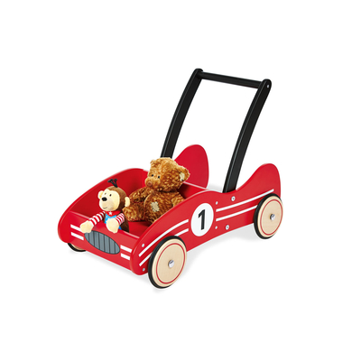 Pinolino Chariot de marche enfant Kimi bois rouge