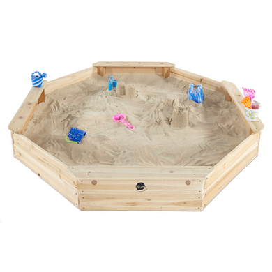 plum® Bac à sable enfant géant bancs bâche de protection bois