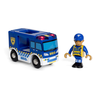 BRIO® WORLD Figurine camion de police, son et lumière 33825
