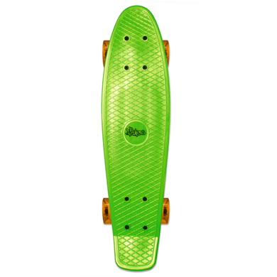 Levně AUTHENTIC SPORTS Skateboard fun, No Rules, zeleno-oranžovo-transparentní