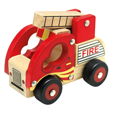 Levně Bino dřevěné hasičské auto
