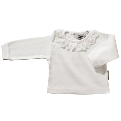 Image of JACKY Maglia a maniche lunghe con colletto in pizzo, bianco059