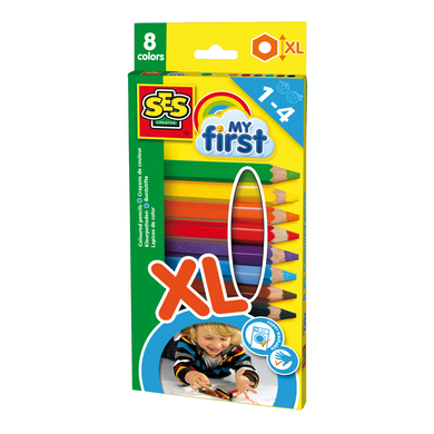 SES Creative® My first - Crayons de couleur enfant épais XL