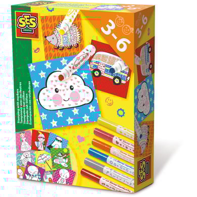 SES Creative® Jeu de bricolage tamponner avec des feutres