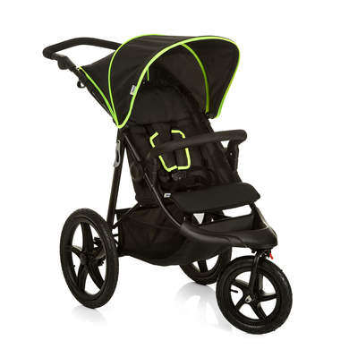 hauck Poussette 3 roues Runner, noir/jaune fluo