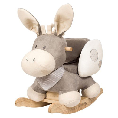 Nattou Cappuccino Schaukeltier Esel, Sitz beige