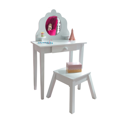 Levně KidKraft střední kosmetický stoleček s židličkou