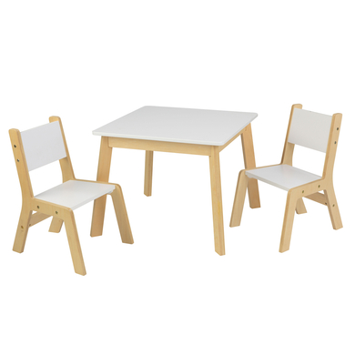 KidKraft® Ensemble table moderne, 2 chaises enfant bois