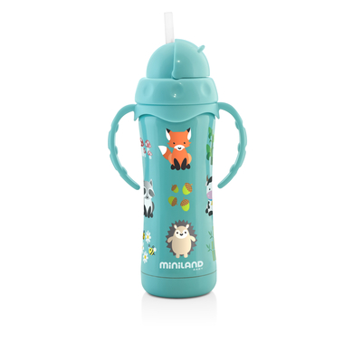 miniland Thermos bébé anses Thermokid inox bleu 240 ml