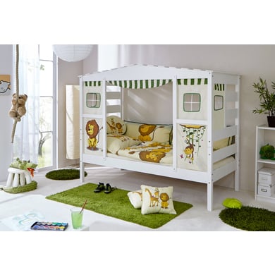 TiCAA Lit cabane enfant Safari 90x200 cm