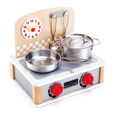 Hape Cuisinière enfant mini et barbecue bois E3151
