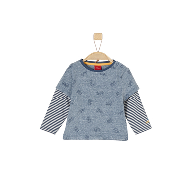s.Oliver Boys Chemise manches longues bleu