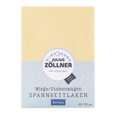 JULIUS ZÖLLNER Drap housse berceau Jersey vanille 90x40 cm