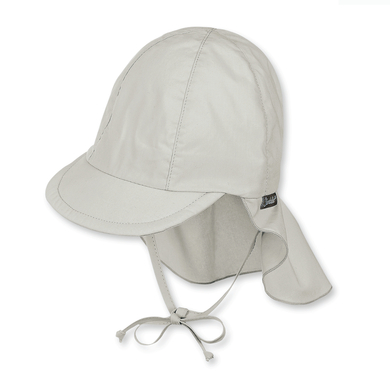 Sterntaler Casquette à visière avec protège-cou gris clair