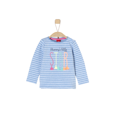 Levně s. Oliver Girls tričko Mummy´s little STAR s dlouhým rukávem light modré stripes