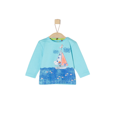 s.Oliver Boys Chemise manches longues turquoise