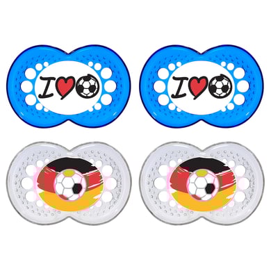MAM Soother football 16+ mesi silicone 4 pezzi 4 pezzi