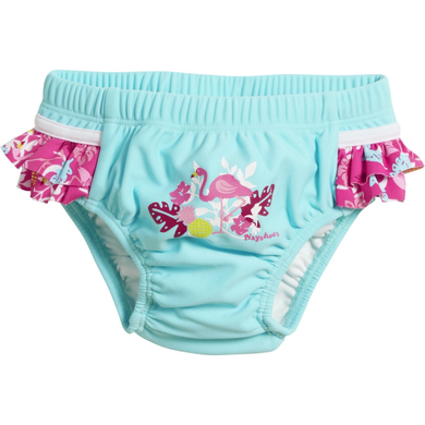 Playshoes Maillot de bain couche anti-UV enfant bleu flamant rose