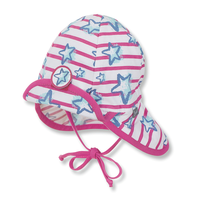 Sterntaler Casquette Bouclier Flapper Jersey Jersey Étoiles violet vif