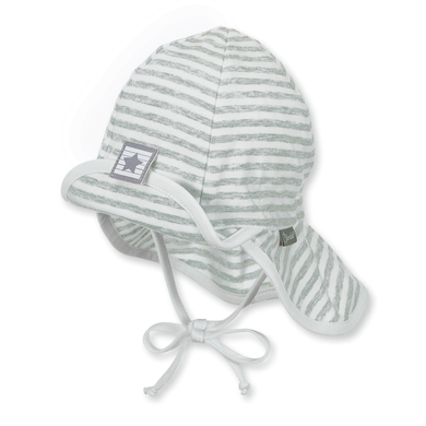 Sterntaler Bonnet protecteur à rabat Jersey blanc