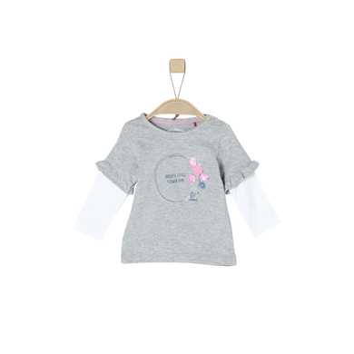 s.Oliver Girl s Chemise manches longues gris clair mélangé