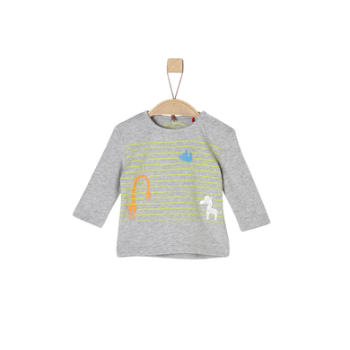 s.Oliver Boys Chemise manches longues gris clair mélangé