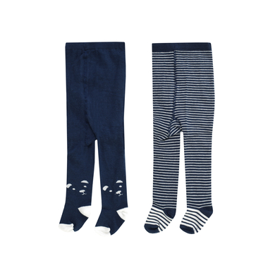 JACKY Collants enfant bleu marine lot de 2
