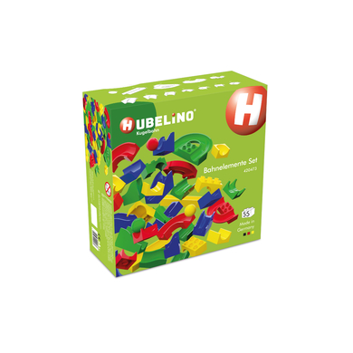 HUBELINO® Circuit à billes, briques, 55 pièces