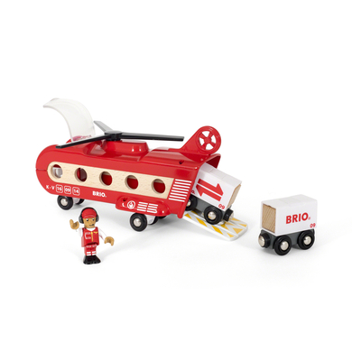 BRIO® WORLD Figurine hélicoptère cargo bois 33886