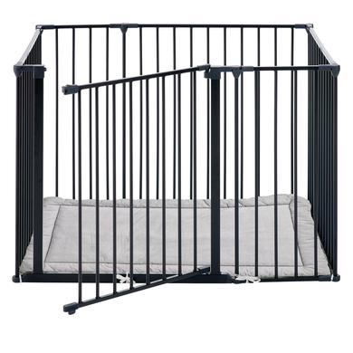 BabyDan Laufgitter Square inkl. Spielmatte 102 cm, schwarz