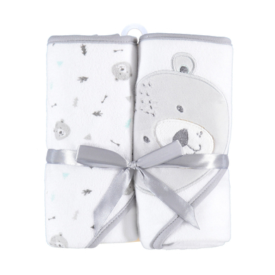 HÜTTE & CO Serviette de bain capuche ours 66 x 76 cm