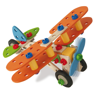 Eichhorn Jeu de construction avion biplan, 85 pièces