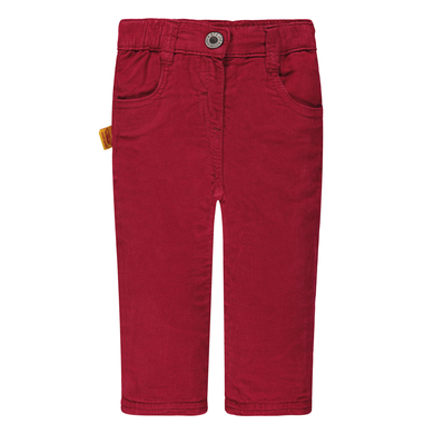 Steiff Girl s pantalon en velours côtelé bouffon rouge