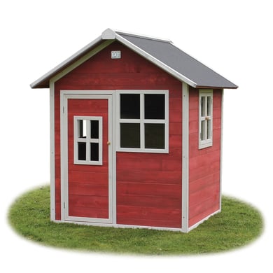 EXIT Maison cabane de jeu enfant Loft 100, bois, rouge
