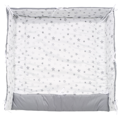 Levně Alvi deka do ohrádky Hvězdičky stříbrná/šedá Exklusiv 70 x 100 cm