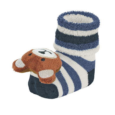 Sterntaler Chaussettes bébé garçon ours en hochet marine