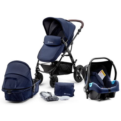 Kinderkraft Poussette trio combinée 3en1 Moov bleu marine