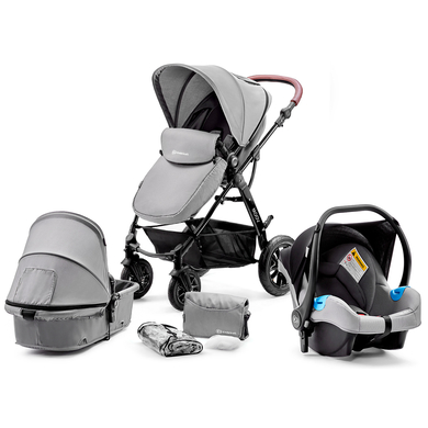 Kinderkraft Poussette trio combinée 3en1 Moov gris